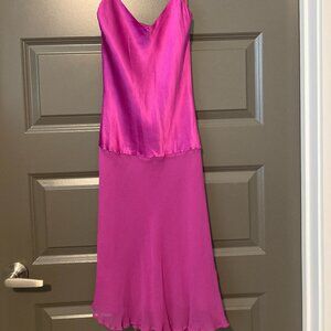Mango Silk Fuchsia summer events dress